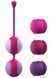 Вагинальные шарики Liebe Kewos &mdash; Cerise/Candy Violet, 5 шариков в комплекте, 15, 25, 35, 45 и 55 г