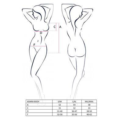 Боді монокіні Passion ADARA BODY XXL/XXXL, black
