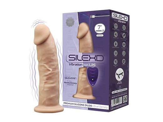 Фалоімітатор з вібрацією SilexD Henry Vibro Flesh (MODEL 2 size 7in) + LRS, діаметр 4,4 см