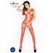 Бодістокінг Passion BS013 red, комбінезон, імітація панчіх і пояса