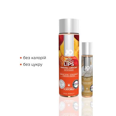 Комплект вкусовых лубрикантов System JO GWP — Peaches & Cream — Peachy Lips 120 мл & H2O Vanilla 30