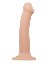 Насадка для страпона Strap-On-Me Dual Density Dildo Flesh M, діаметр 3,3 см, двошарова, гнучкий