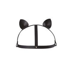 Маска кішечки Bijoux Indiscrets MAZE - Cat Ears Headpiece Black, екошкіра