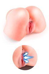 Сосущая вагина-мастурбатор Real Body Real Sophia, вагина и анус, с вибрацией и звуком