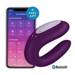 Смарт-вібратор для пар Satisfyer Double Joy Violet із широким кліторальним стимулятором