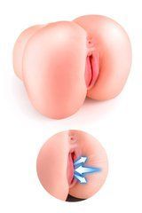Сосущая вагина-мастурбатор Real Body Real Lola, вагина и анус, с вибрацией и звуком