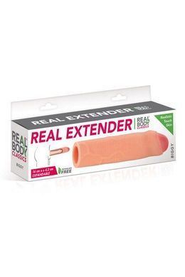 Насадка на член Real Body &mdash; Real Extender BIGGY із закритою головкою