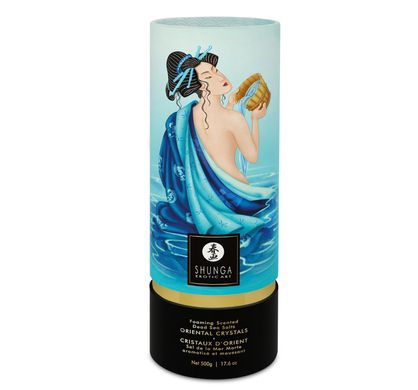 Пінлива сіль для ванни Shunga Dead Sea salt Oriental Crystals — Ocean Temptations (500 г), сіль Мерт