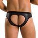 Чоловічі сліпи з вирізами Passion 041 SLIP JOE S/M, Black екошкіра, відкриті сідниці