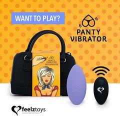 Вібратор в трусики FeelzToys Panty Vibrator Purple з пультом дистанційного керування, 6 режимів робо