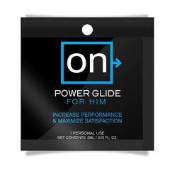 Пробник стимулюючого гелю Sensuva - ON Power Glide For Him (3 мл) для супер ерекції