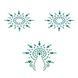 Пестіс з кристалів Petits Joujoux Gloria set of 3 - Green/Blue, прикраса на груди та вульву