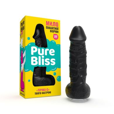 Крафтовое мыло-член с присоской Pure Bliss MINI Black, натуральное