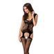 Бодістокінг Passion BS046 black, комбінезон з імітацією панчох