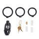 Клетка для пениса LOCKINK SEVANDA Plastic Penis Chastity Cage, черная, 3 кольца разных размеров