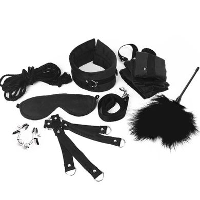 Набор БДСМ Art of Sex - Soft Touch BDSM Set, 9 предметов, Черный