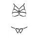 Комплект білизни зі стреп Passion Exclusive ARMANDA SET L/XL, black