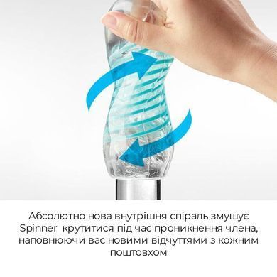 Мастурбатор Tenga Spinner 04 Pixel Cool Edition з пружною стимулювальною спіраллю всередині