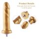 Золотий фалоімітатор Hismith 6.8″ Golden Silicone Dildo, система KlicLok