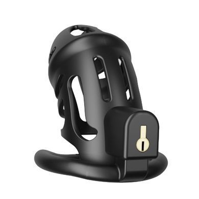 Клетка для пениса LOCKINK SEVANDA Naja-Cobra Chastity Cage Satin Black, 3 кольца разных размеров