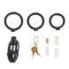 Клетка для пениса LOCKINK SEVANDA Naja-Cobra Chastity Cage Satin Black, 3 кольца разных размеров
