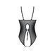 Боді з ажурним декором та відкритим кроком Passion URSULA BODY L/XL, black
