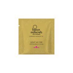 Пробник массажного масла Bijoux Indiscrets Light my Fire &ndash; Wild Strawberry & Honey (2 мл)