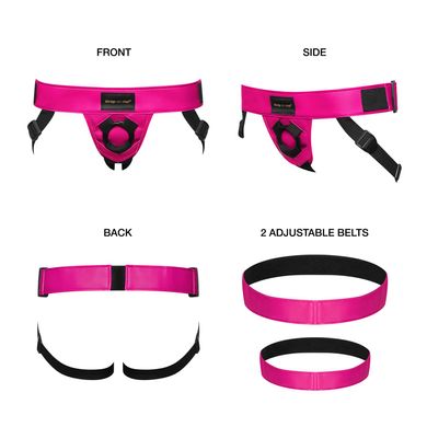 Трусы для страпона Strap-On-Me Leatherette HARNESS CURIOUS - FUCHSIA