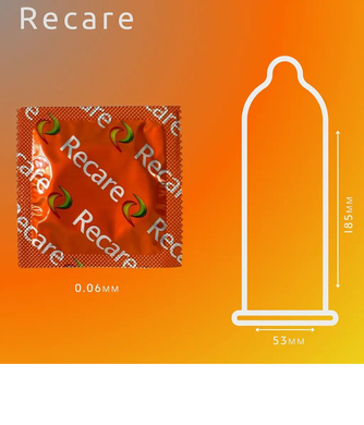 Презервативи Recare Color Fruit Flavour Condoms 3 шт, аромати: м'ята, банан, полуниця