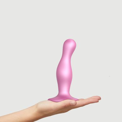 Насадка для страпона Strap-On-Me Dildo Plug Curvy Rose Dragee Metallic M