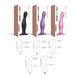 Насадка для страпона Strap-On-Me DILDO PLUG CURVY ROSE DRAGEE METALLIC - M