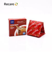 Презервативи Recare Cola Dotted&Ribbed Condoms 3 шт, з пухирцями та ребрами, аромат: Кола