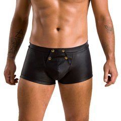 Чоловічі шкіряні боксери з клапаном Passion 050 SHORT PATRICK L/XL Black